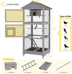 Aivituvin Bird Cages Outdoor Bird Aviary Indoor Parakeet Cage - Image 5