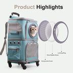 2-in-1 Pet Carrier Backpack for Two Cats or One Dog - Image 4