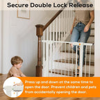 29.5-46" Magnetic Baby Gate for Stairs, Baby Safety Essentials, Auto Close Gate - Image 6
