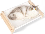 Elevated Wooden Cat Bed – 24"x15.7"x5.9" Breathable Hammock Pet Bed by MITREL