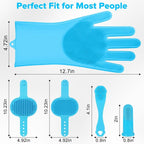 6PCS Pet Grooming Kit for Dogs, Cats and Horses | Dog Washing Gloves | Dog Bath - Image 7