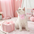 SCENEREAL Cat Collar with Bell & Stylish Bowtie, Holiday Kitten Costumes - Image 7