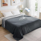 LOOBANI Waterproof Blanket for Bed: Reversible Soft Flannel Twin Bed Blanket by LOOBANI