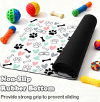 Dog Food Mat for Pet Cat Food Mat, Paws Absorbent Quick Dry Dog Bowl Mats for - Image 5