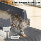 FURTIME XXXL Extra Large Stainless Steel Litter Box - Image 3