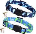 Elegant little tail 2 Pack Cat Collar-Shark Print Cotton Breakaway Cat Collars by Elegantlittletail