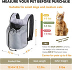 Dog Front Carrier Backpack, Ventilated Mesh Puppy Back Pack - Image 2