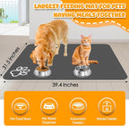 Dog Food Mat, 39.4"x31.5" Largest Absorbent Dog Mat - Image 2