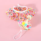 Cat Dog Princess Costumes Puppy Cat Birthday Bandana Scarf and Party Hat Cute - Image 4