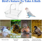 Tfwadmx Bird Cage Bath Hanging Parrot Bath Tub Water Shower Food Feeder Holder - Image 5