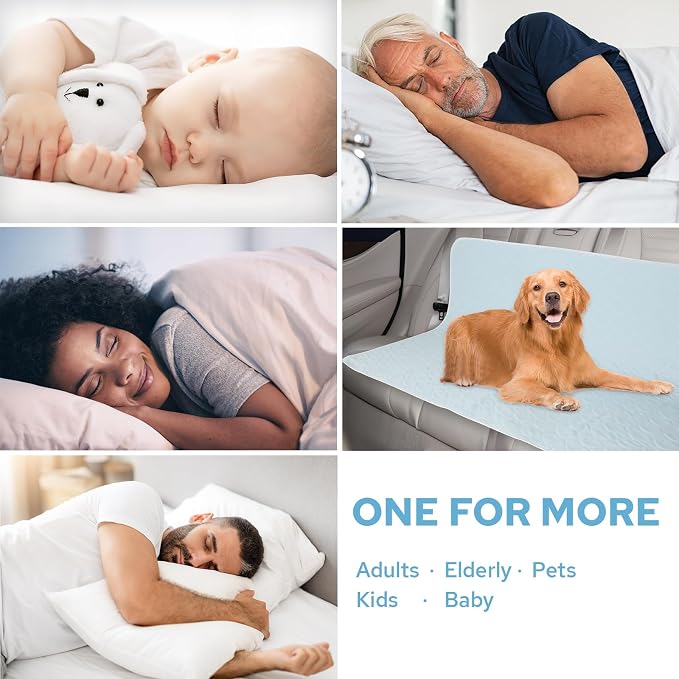 2 Packs Reusable Incontinence Bed Pad, Waterproof Bed Pad & Pet Pad, The - Image 5