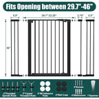 keny 36" Extra Tall Baby Gate for Doorways, Fits Openings 29.7" to 46" Wide - Image 6