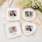Personalized Couple Portrait Photo Ring Dish Engagement Gift, Ring Holder Dish - Image 6