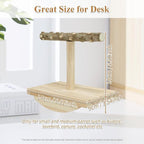Natural Wood Bird Perch Stand, Rocking Perch - Image 4