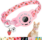 BINGPET AirTag Cat Collar with Bells, Upgraded Safety Elastic Cat Collar with by BINGPET