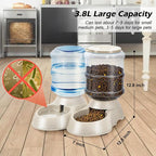 2 Pack Automatic Cat Feeder and Water Dispenser in Set Pet Food Bowl - Image 4