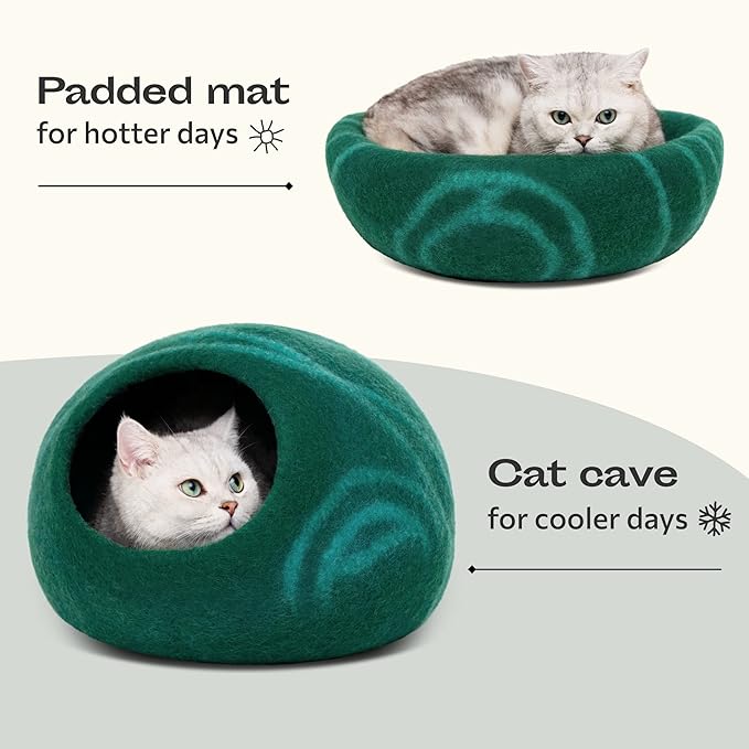 MEOWFIA Cat Cave – Premium Felt Cat Bed - Image 4