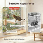 2-in-1 Cat Window Perch & Hummingbird Feeder, Heavy Duty Foldable Cat Hammock - Image 4