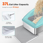 Stainless Steel Litter Box | XL Enclosed Cat Litter Boxs - Image 3