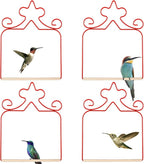 Hummingbird Swings 4 Pack, Rust Resistant Metal Frame by EYROSA
