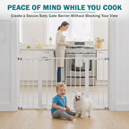 Mumeasy 29.7–48" Baby Gate for Stairs, Dog Gate for Doorways, Auto Close Child - Image 6