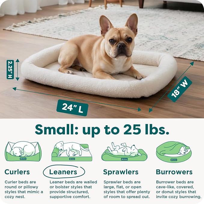 FurHaven Dog Bed for Small Dogs & Cats, Bolster Crate Pad - Image 3