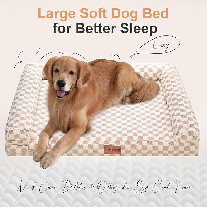 Large Dog Bed Orthopedic Washable: Beds Bolster XL Bed Large Big Dogs Egg Crate - Image 2