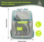 halinfer Backpack to Carry Cat and Small Puppy up to 16 Pounds, Breathable Pet - Image 2