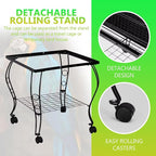 SUPER DEAL 63.5'' Rolling Bird Cage Large Wrought Iron Cage - Image 4