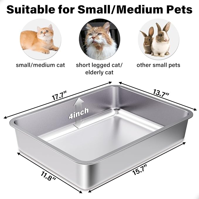 Stainless Steel Litter Box, Metal Litter Boxes - Image 2