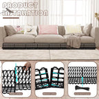 12 Pcs Under Couch Blocker for Bed Adjustable Furniture Plastic Under Bed - Image 3