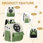 Pet Backpack Carrier, Portable and Ventilated, Oxford Cloth, Dogs Cats and - Image 4