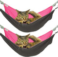 2 Pcs Small Kitty Cat Hammock for Cage, 2 Pieces Reversible Cat Hanging Hammock by QIPAN