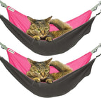 2 Pcs Small Kitty Cat Hammock for Cage, 2 Pieces Reversible Cat Hanging Hammock by QIPAN