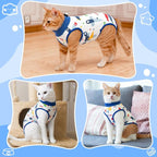 Coppthinktu Cat Recovery Suit Female, Breathable Cat Onesie After Surgery Female - Image 6