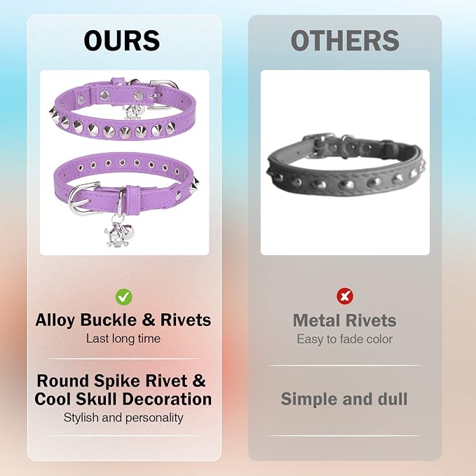 Leather Cat Collars for Boy Girl Cats - Image 4