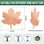 99.99% Pure Copper Bird Bath Disk, 2 Pack 0.6mm Maple Leaf Bird Bath - Image 2