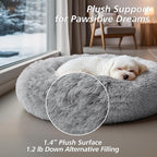 JOLLYVOGUE Calming Dog Bed Medium Size Dog, Anti-Anxiety Donut Medium Dog Bed - Image 4
