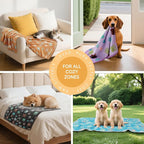 Luciphia 1 Pack 6 Dog Blankets Cat Soft Fluffy Fleece Pet Blanket Warm Cute - Image 3