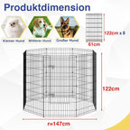 FDW 48 Inch Dog Pen 8 Panel Dog Playpen Indoor Outdoor Metal Puppy Pet Fence - Image 3