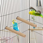 Hypeety Bird Perch Stand Natural Wood Parrot Hemp Rope Perch Birdcage - Image 6