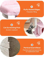 SYANDLVY Small Cat Tree for Indoor Cats Large Adult, Modern House - Image 5