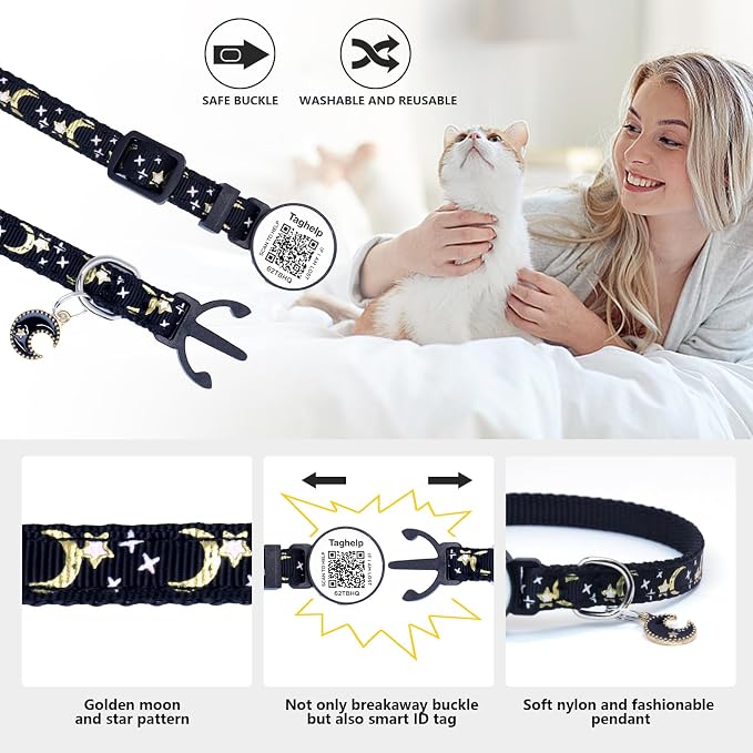 Breakaway Cat Collar with QR Code ID & Modifiable Profile, Upgraded Reflective - Image 2