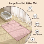 Silicone Cat Litter Trapping Mat, Large Waterproof 34" X 22" Cat Litter Box Mat - Image 4