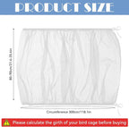 Large Bird Cage Seed Catcher, 31 x 118 inches Adjustable Large Bird Cage Cover - Image 2