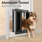 【PATAPLUS】 Aluminum French Large Dog Door, Strong Double Magnetic Flaps - Image 2