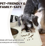 VIVAGLORY Dog Food Mat Flexmat Dog Bowl Mat, Placemat Food Tray - Image 3