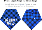 Birthday Plaid Dog Bandana - Image 3