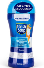 Fresh Step Litter Box Charcoal Odor Eliminator Powder, Cat Litter Deodorizer by FreshStep