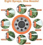 Dog Wash Hose, 8 Way Spray Pattern Garden Hose Nozzle - Image 4